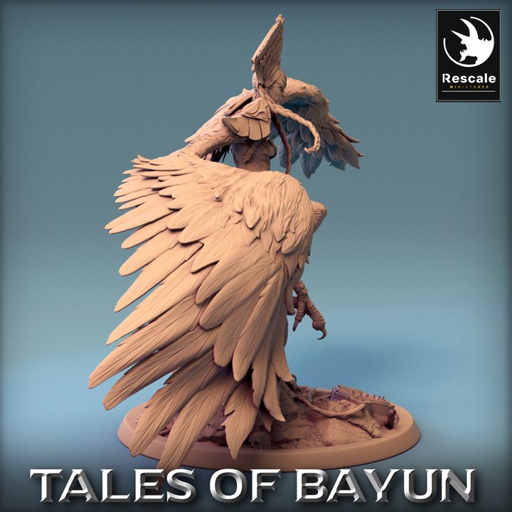 Harpy Mythical Creature Winged | Large | Rescale Miniatures | D&D DnD Pathfinder Miniature