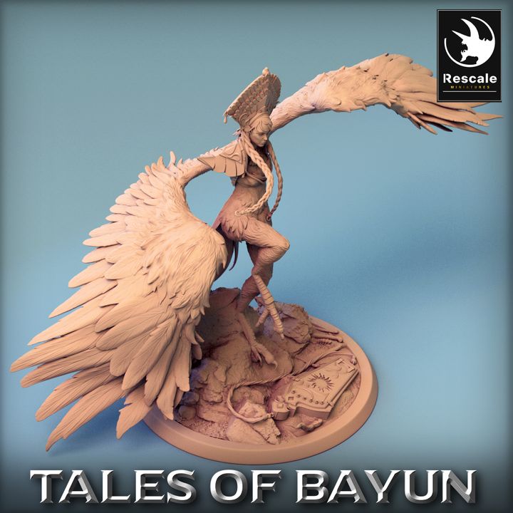 Harpy Mythical Creature Winged | Large | Rescale Miniatures | D&D DnD Pathfinder Miniature