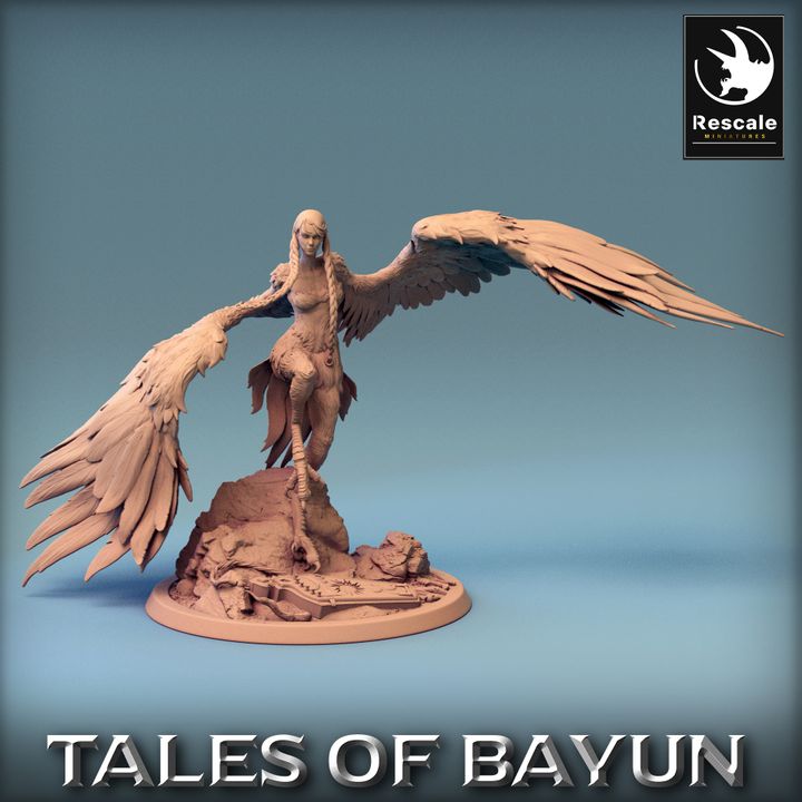 Harpy Mythical Creature Winged | Large | Rescale Miniatures | D&D DnD Pathfinder Miniature