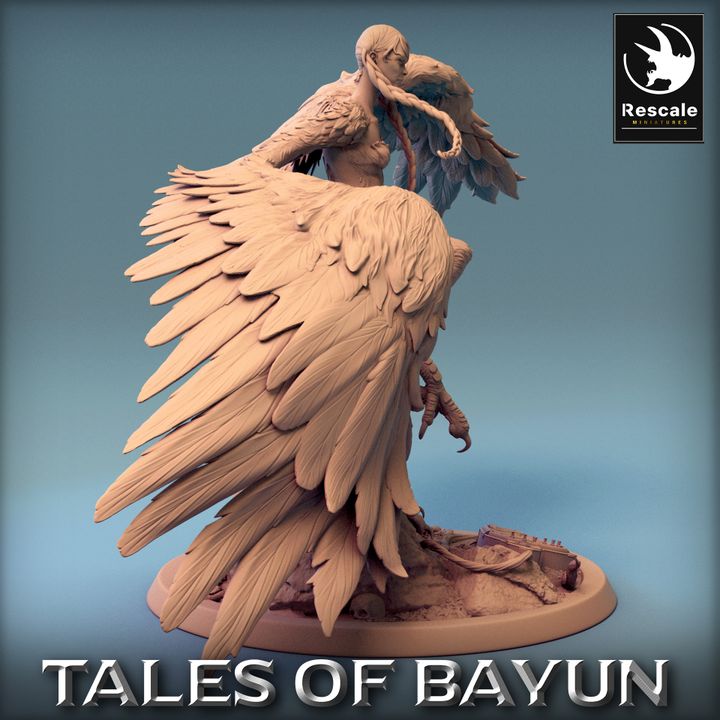 Harpy Mythical Creature Winged | Large | Rescale Miniatures | D&D DnD Pathfinder Miniature