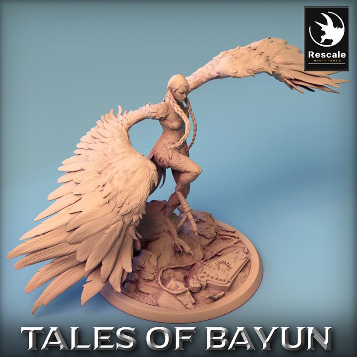 Harpy Mythical Creature Winged | Large | Rescale Miniatures | D&D DnD Pathfinder Miniature