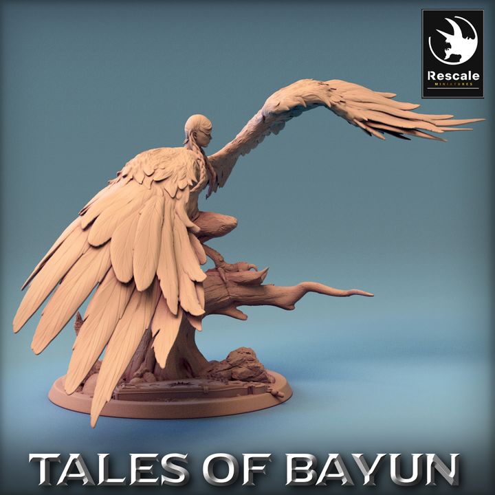 Harpy Alkonost Mythical Creature | Large | Rescale Miniatures | D&D DnD Pathfinder Miniature