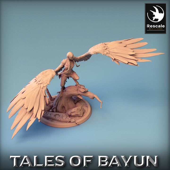Harpy Alkonost Mythical Creature | Large | Rescale Miniatures | D&D DnD Pathfinder Miniature