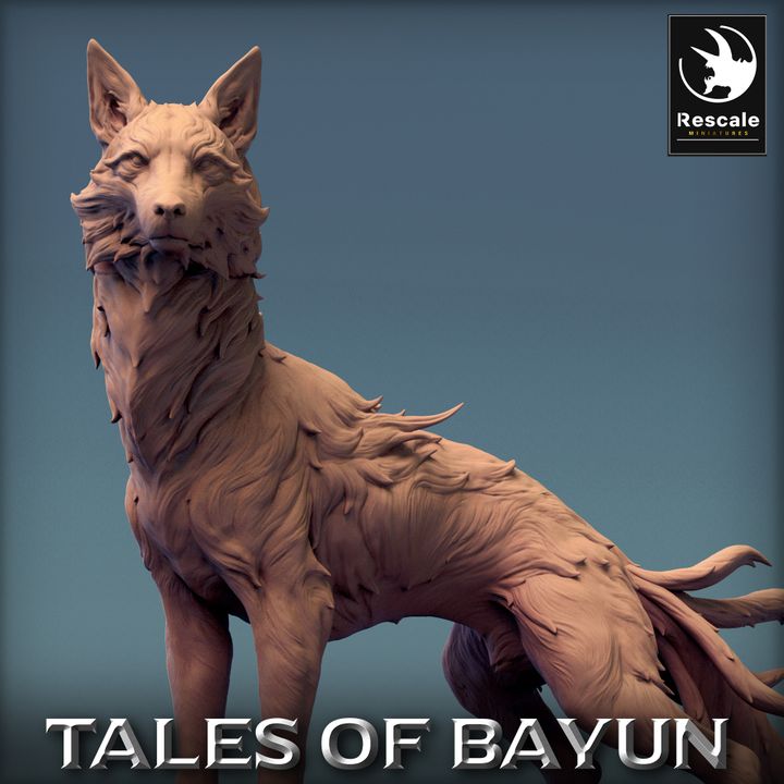 Bayun Wolf Mythical Creature Adventure Miniature | Medium | Rescale Miniatures | D&D DnD Pathfinder Miniature