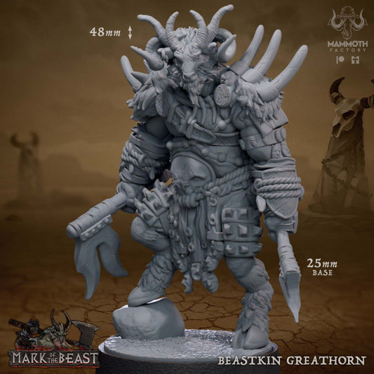 Beastkin Greathorn - Standing (25mm Base)