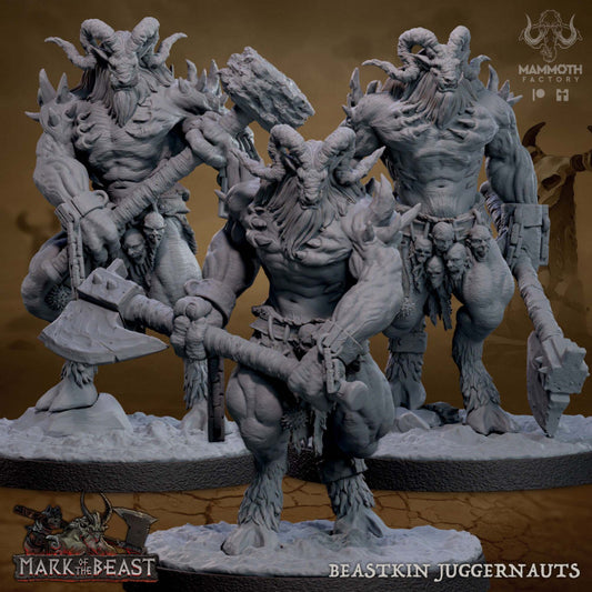Beastkin Juggernaut Warrior Figure | Large | Mammoth Factory | D&D DnD Pathfinder Miniature