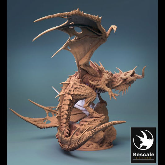 Dark Dragon - Roaring (100mm Base)