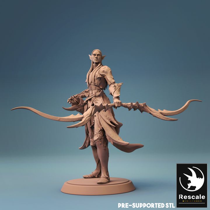 Elf Archer Ranger Miniature | Medium | Rescale Miniatures | D&D DnD Pathfinder Miniature