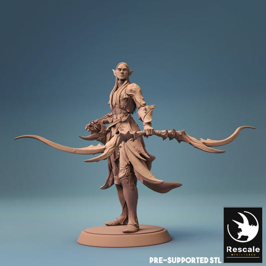 Elf Archer Ranger Miniature | Medium | Rescale Miniatures | D&D DnD Pathfinder Miniature