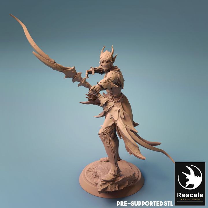 Elf Archer Warrior Figure | Medium | Rescale Miniatures | D&D DnD Pathfinder Miniature