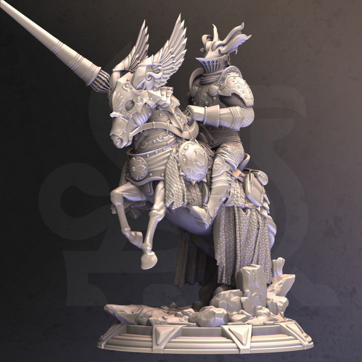Gothic Knight Paladin Mounted Mini | Medium | DM Stash | D&D DnD Pathfinder Miniature