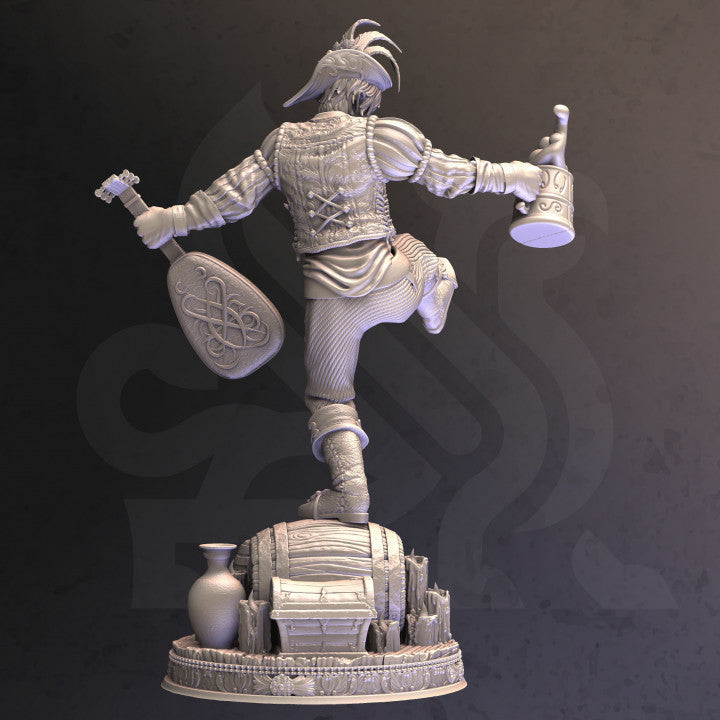 Half-Elf Bard Miniature | Medium | DM Stash | D&D DnD Pathfinder Miniature