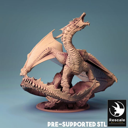 Adult Brine Dragon - Roaring (75mm Base)