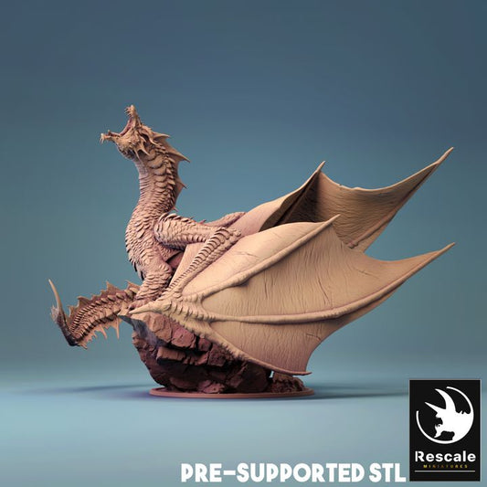 Adult Brine Dragon - Roaring (75mm Base)