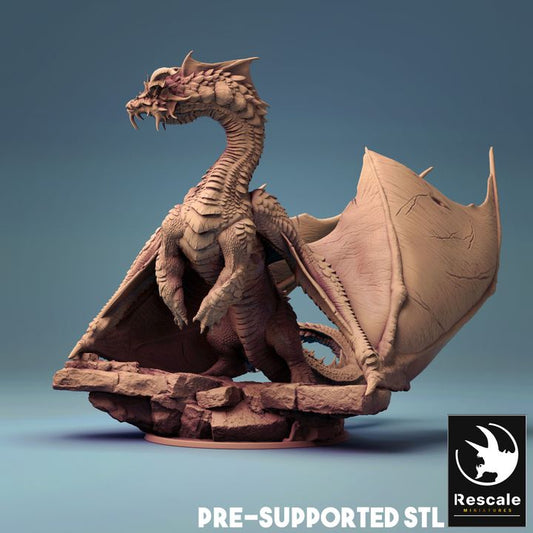 Elder Brine Dragon - Majestic (100mm Base)