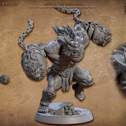 Goblin Gladiator Fighter Miniature | Medium | Artisan Guild | D&D DnD Pathfinder Miniature