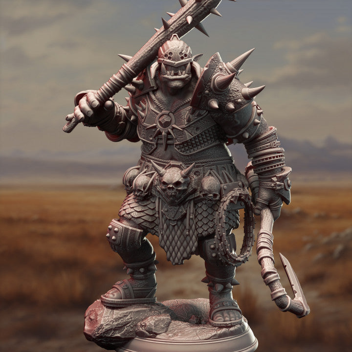 Orc War Captain Leader Miniature | Medium | DM Stash | D&D DnD Pathfinder Miniature