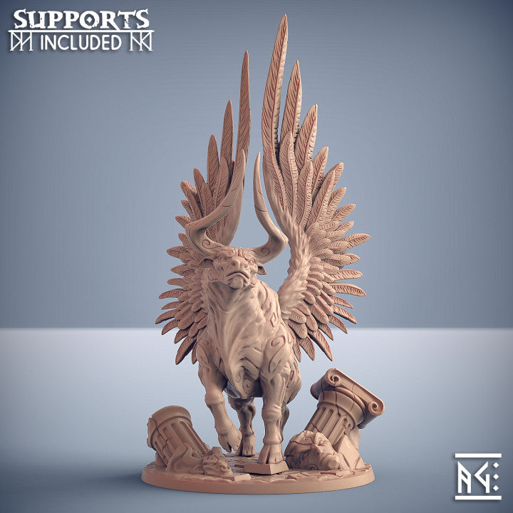 Winged Bull Celestial Guardian Beasts | Gargantuan | Artisan Guild | D&D DnD Pathfinder Miniature