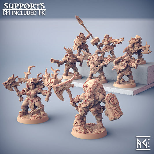 Dwarf Warrior Outcasts Weapons | Medium | Artisan Guild | D&D DnD Pathfinder Miniature