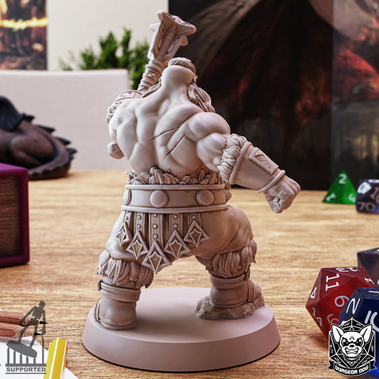 Dwarf Barbarian - Roaring (25mm Base)