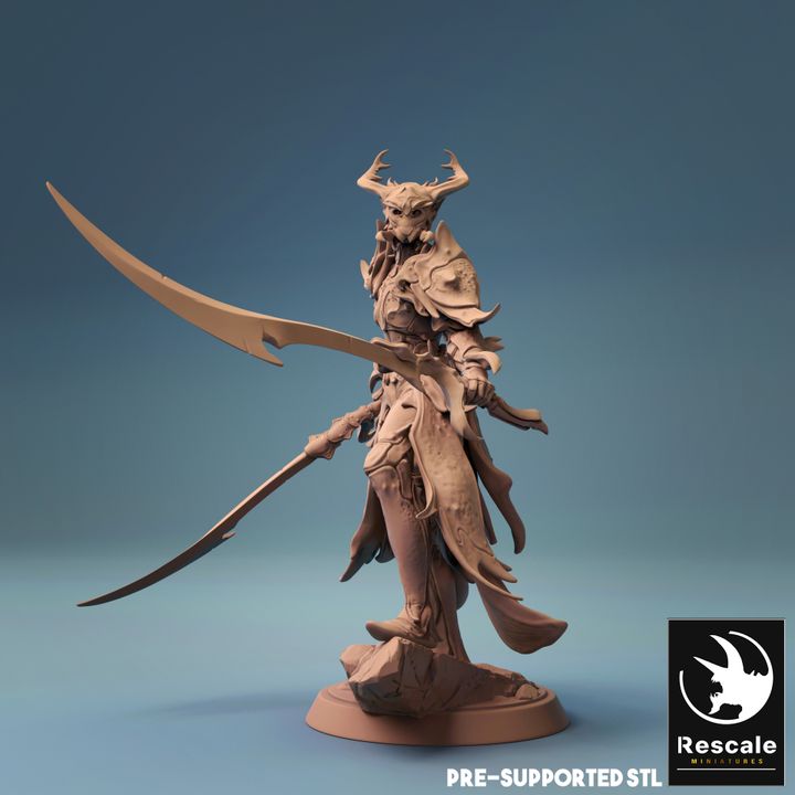 Elf Guard Paladin Fighter Blades | Medium | Rescale Miniatures | D&D DnD Pathfinder Miniature