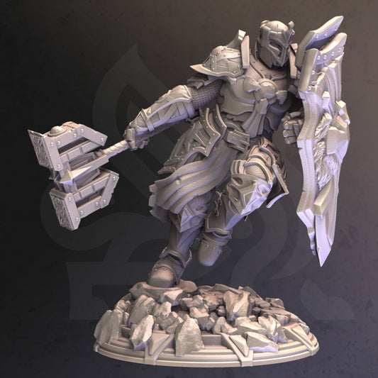 Paladin Miniature Holy Knight Warrior (Medium) | DM Stash | Painting D&D Tabletop Miniature Pathfinder 5e