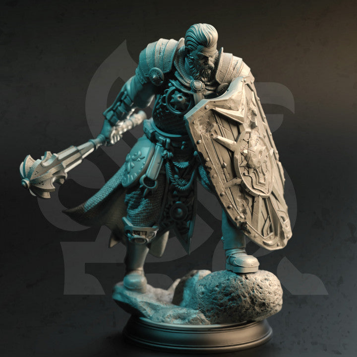 Twin Sun Cleric - Shielded (25mm Base)
