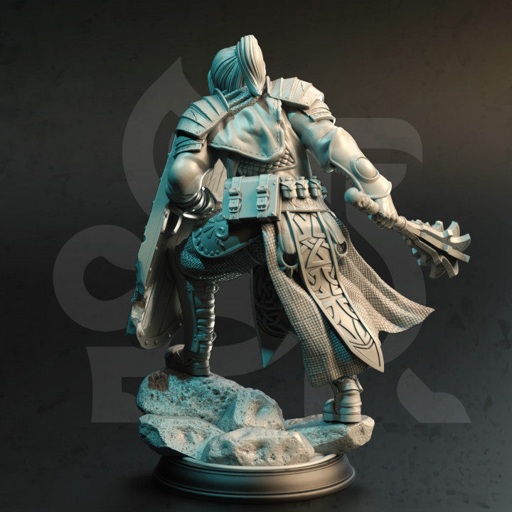 Twin Sun Cleric - Shielded (25mm Base)