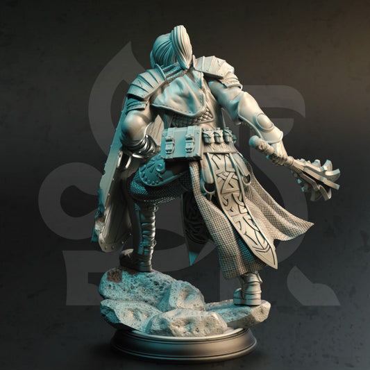 Twin Sun Cleric - Shielded (25mm Base)