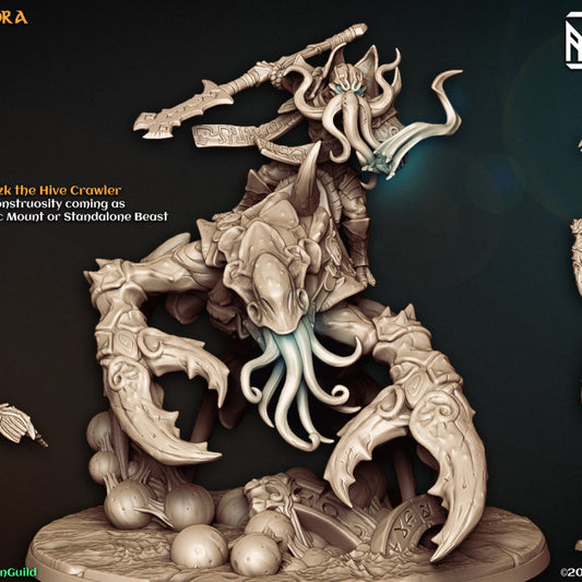 Chuulzk the Hive Crawler - Mounted (100mm Base)