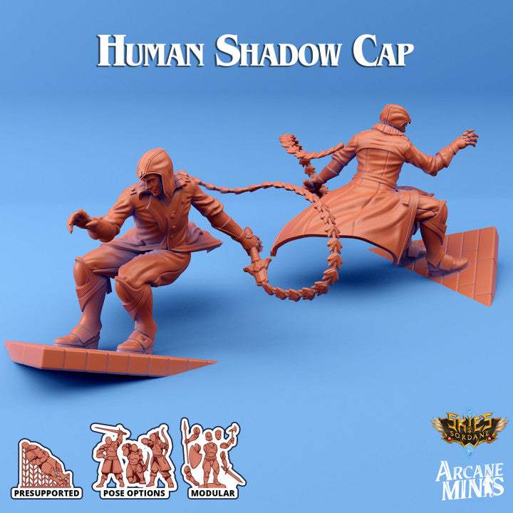 Human Shadow Rogue Navy Miniature | Medium | Sordane Publishing | D&D DnD Pathfinder Miniature