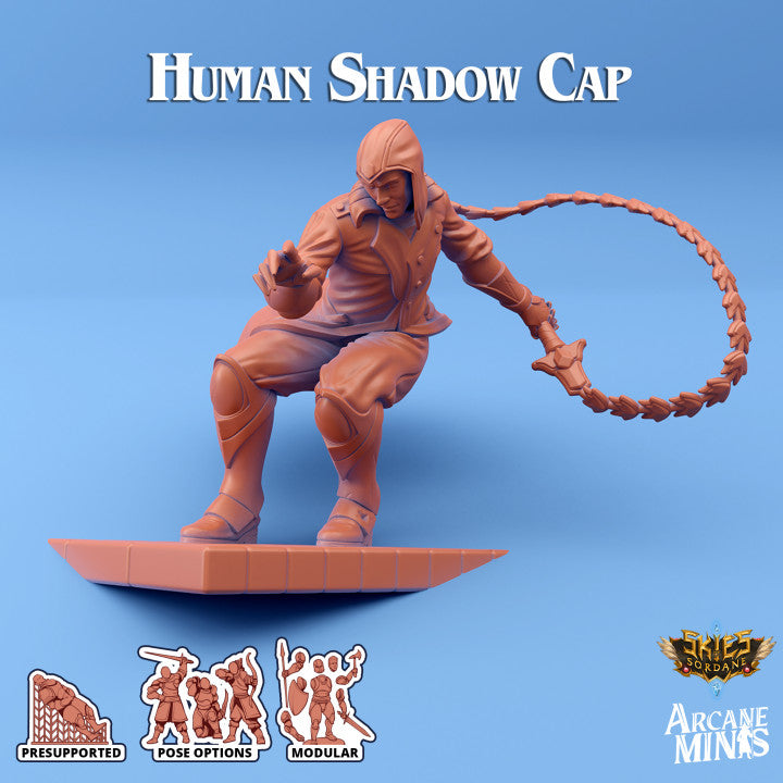 Human Shadow Rogue Navy Miniature | Medium | Sordane Publishing | D&D DnD Pathfinder Miniature