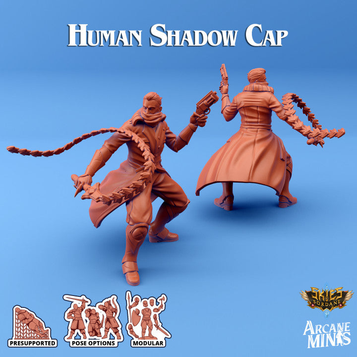Human Shadow Rogue Navy Miniature | Medium | Sordane Publishing | D&D DnD Pathfinder Miniature