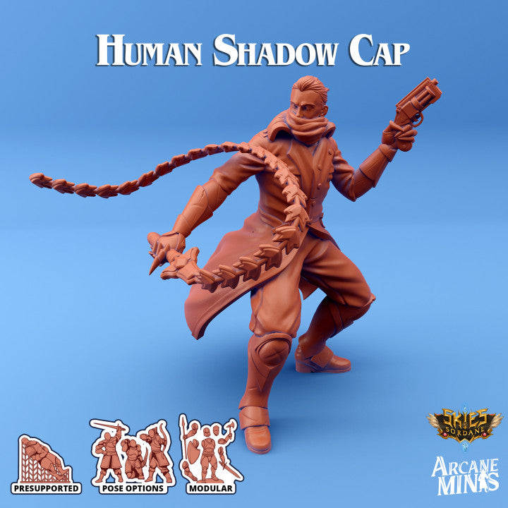 Human Shadow Rogue Navy Miniature | Medium | Sordane Publishing | D&D DnD Pathfinder Miniature
