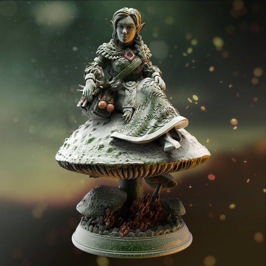 Halfling Druid of Spores - Seated (25mm Base)