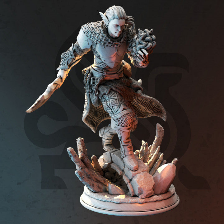 Drow Arcane Trickster Rogue Miniature | Medium | DM Stash | D&D DnD Pathfinder Miniature