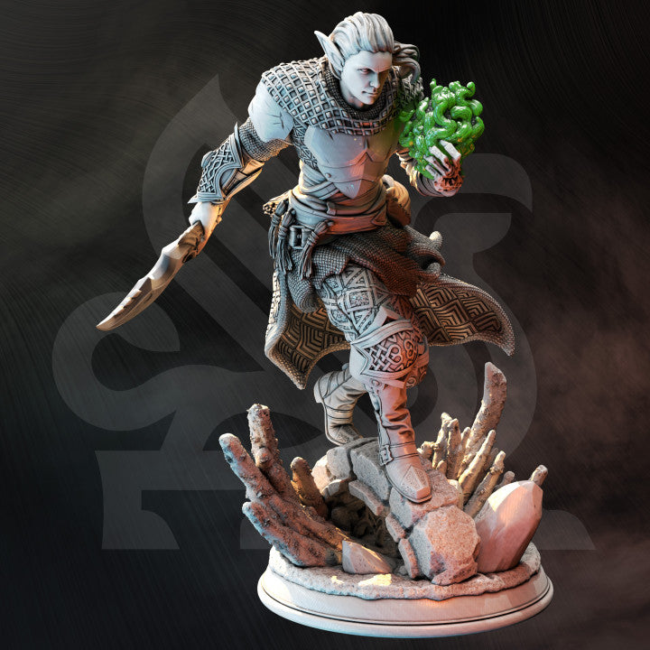 Drow Arcane Trickster Rogue Miniature | Medium | DM Stash | D&D DnD Pathfinder Miniature