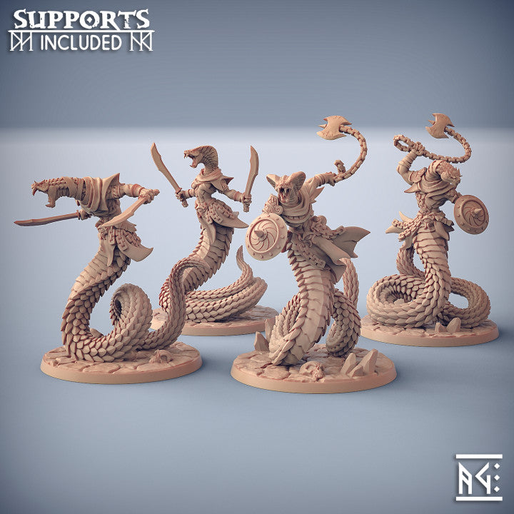 Snake Warrior Monstrosities Fighter | Large | Artisan Guild | D&D DnD Pathfinder Miniature