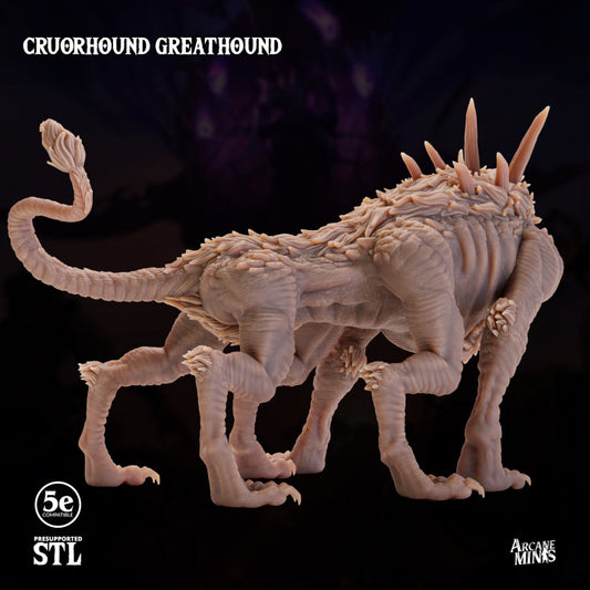 Cruorhound Greathorn Beast Monstrosity | Huge | Sordane Publishing | D&D DnD Pathfinder Miniature