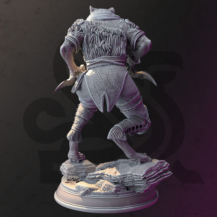Tabaxi Snow Leopard Rogue Miniature | Medium | DM Stash | D&D DnD Pathfinder Miniature