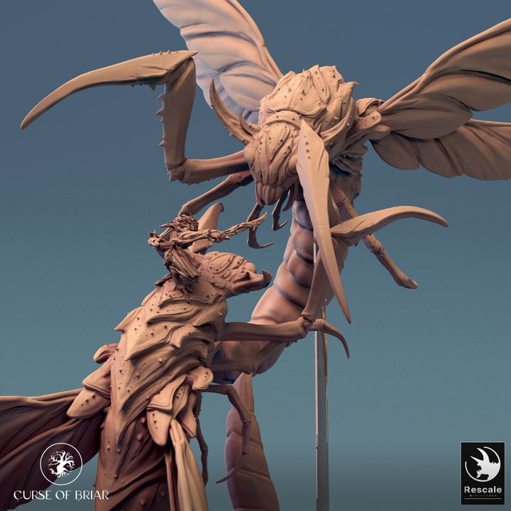 Insectoid Monstrosities Aerial Battle | Large | Rescale Miniatures | D&D DnD Pathfinder Miniature