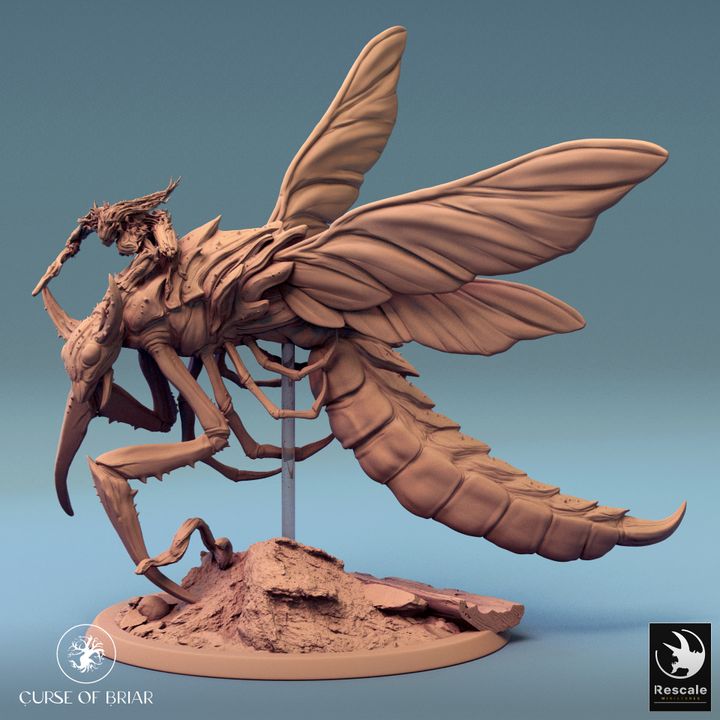 Sky Cutter Insect Monster Miniature | Large | Rescale Miniatures | D&D DnD Pathfinder Miniature