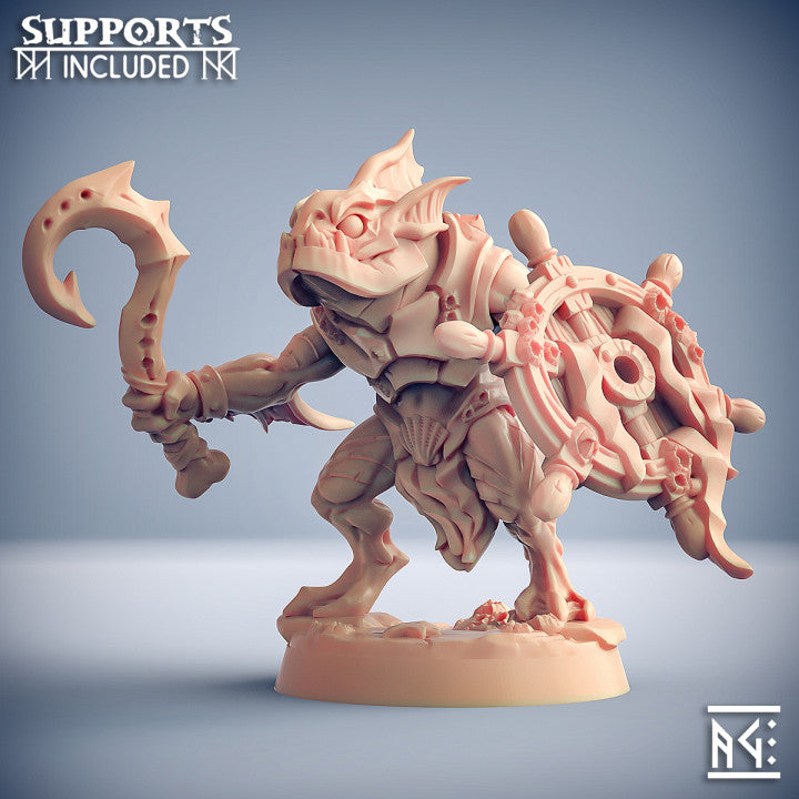 Jurakin Amphibious Warrior Rogue Fighter | Medium | Artisan Guild | D&D DnD Pathfinder Miniature