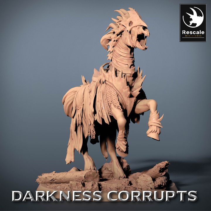 Undead Spectral Steed Necromancer | Large | Rescale Miniatures | D&D DnD Pathfinder Miniature