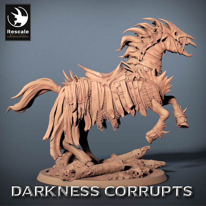 Undead Spectral Steed Necromancer | Large | Rescale Miniatures | D&D DnD Pathfinder Miniature