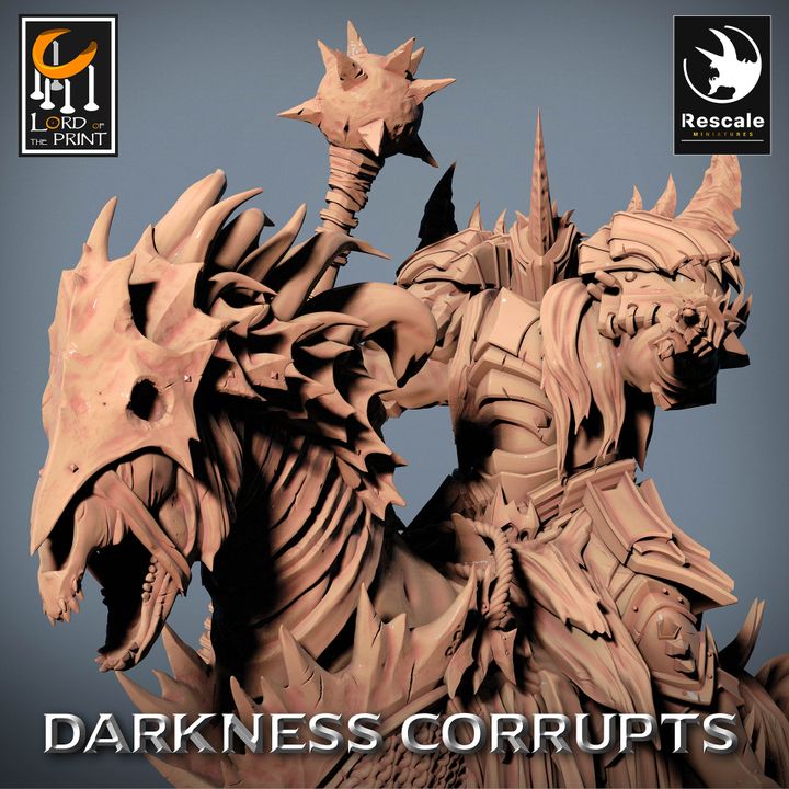 Collection Darknight Undead Horse Necromancer Steed | Large | Rescale Miniatures | D&D DnD Pathfinder Miniature