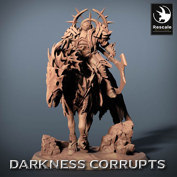 Darknight DeathHorse Fiend Demon Steed | Large | Rescale Miniatures | D&D DnD Pathfinder Miniature