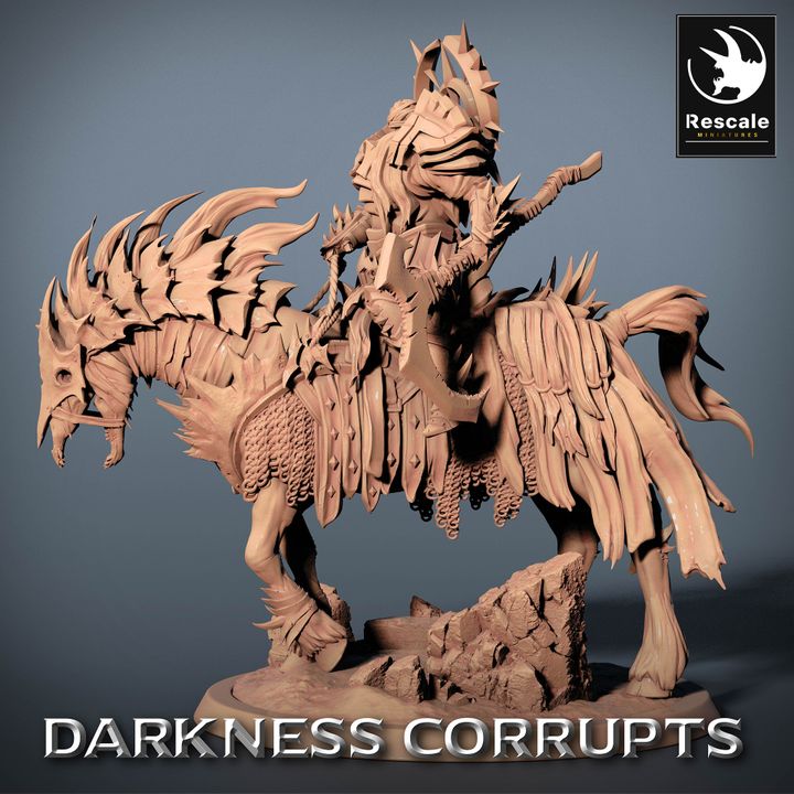 Darknight DeathHorse Fiend Demon Steed | Large | Rescale Miniatures | D&D DnD Pathfinder Miniature