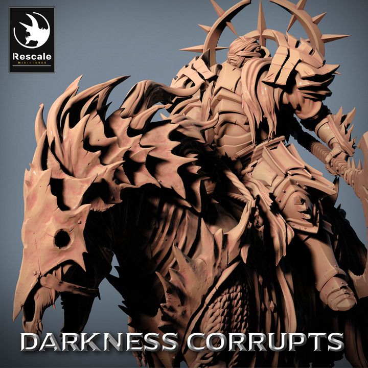 Darknight DeathHorse Fiend Demon Steed | Large | Rescale Miniatures | D&D DnD Pathfinder Miniature