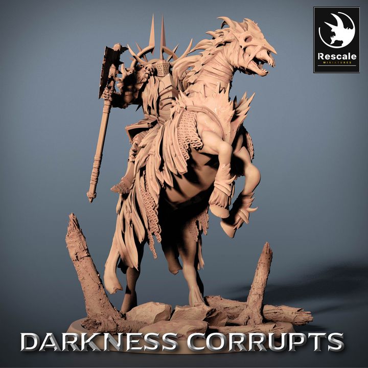 Dark Horse Armor Mount | Large | Rescale Miniatures | D&D DnD Pathfinder Miniature